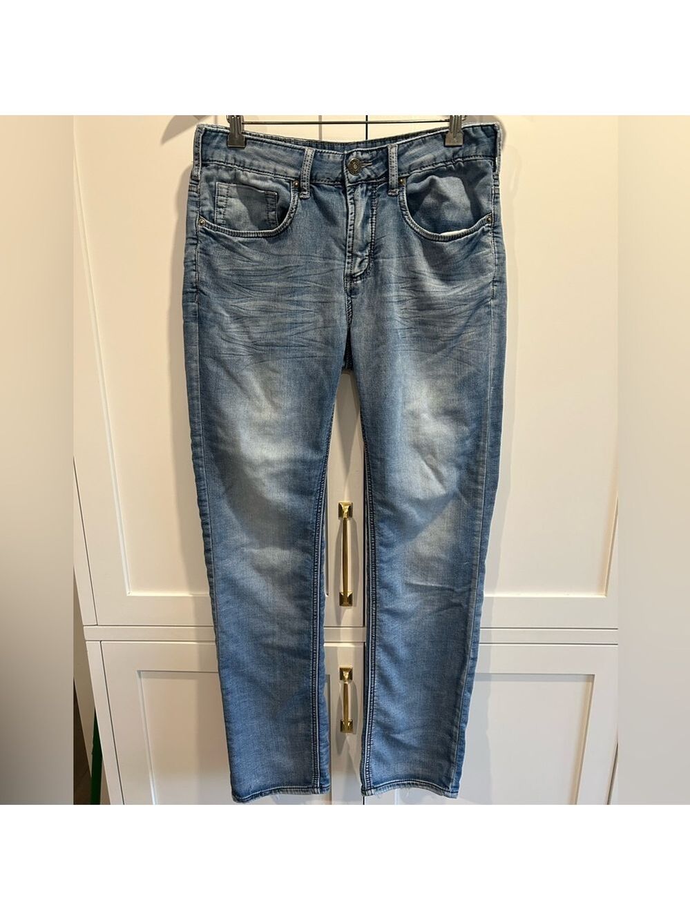 Buffalo Fred-X Easy Fit Stretch Jeans Joggers in Blue Size waist 30